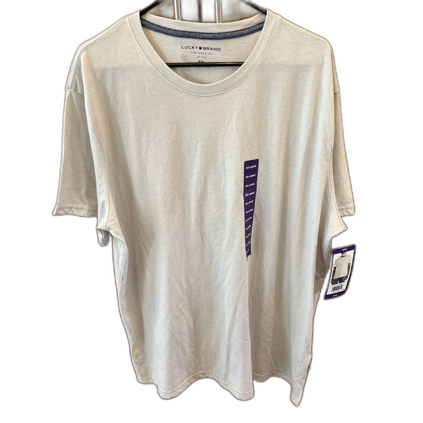 Lucky Brand Men Xxl Tee Shirt Lunar Rock Gray Athletic Casual New Stretch
